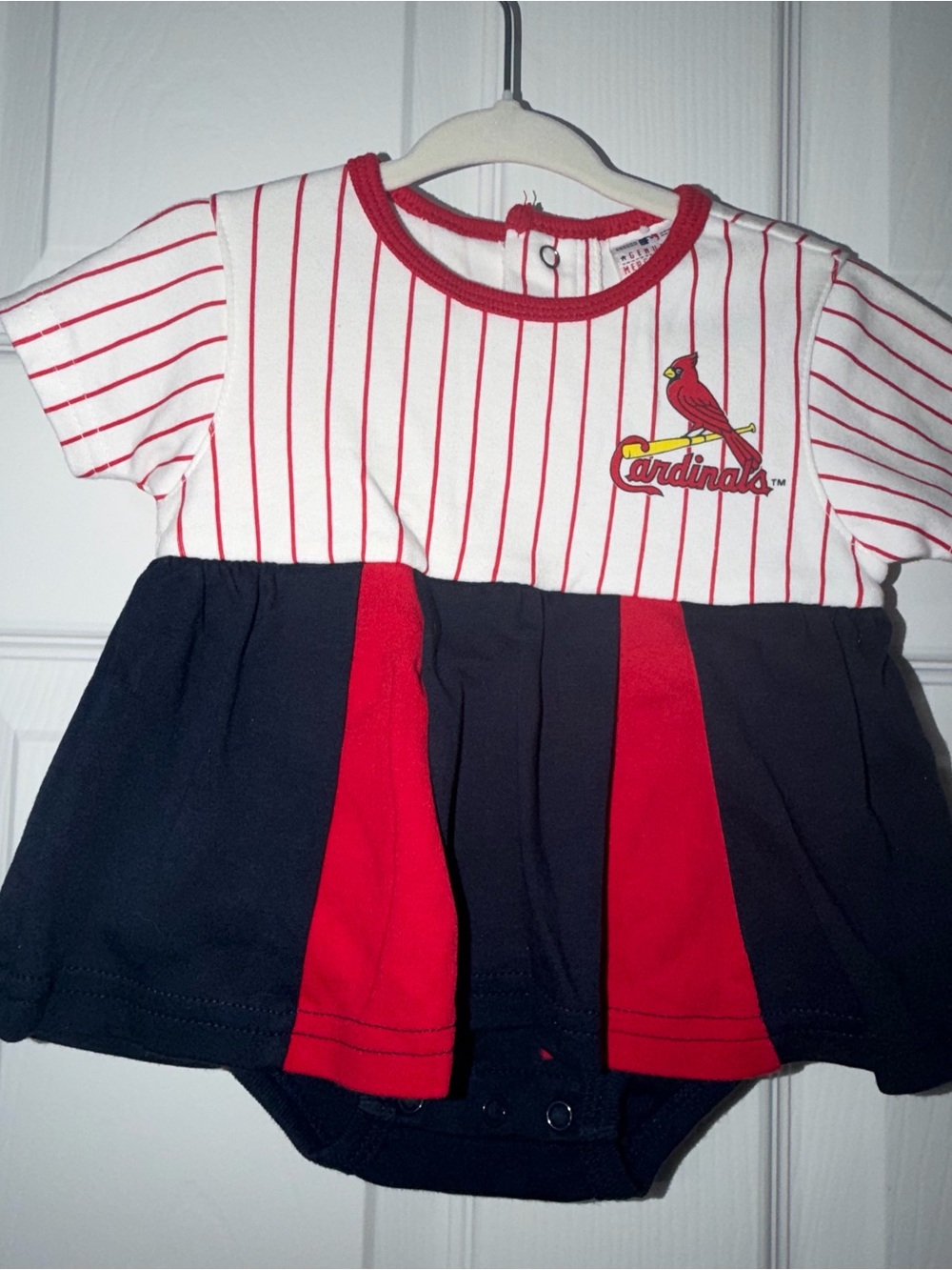 Vintage Baby Girl MLB St. Louis Cardinals One-Piece Dress Size 3-6 Months